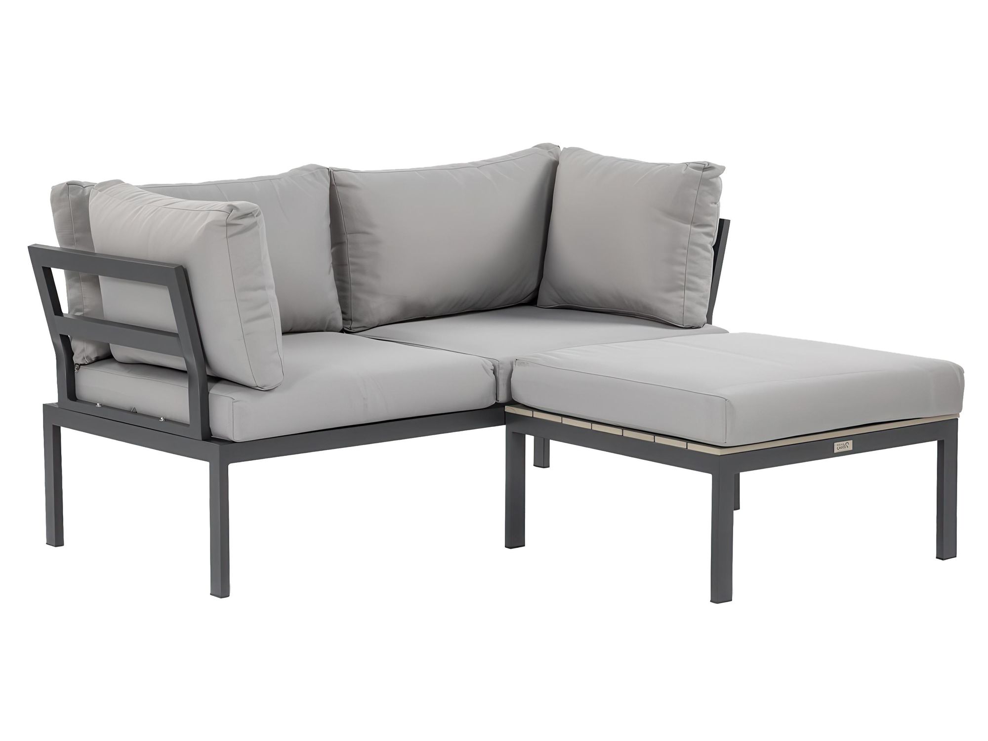 BEAUTYSOFA | SANTORINI Gartenlounge Ecksofa Hellgrau – Gartenmöbel Set, Outdoor Lounge, Gartensofa mit Couchtisch, Ecklounge, Terrassenmöbel