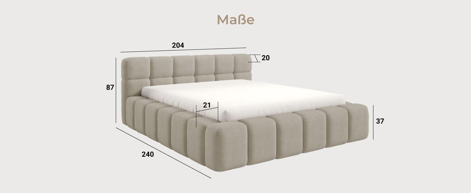 Polsterbett NUBO Premium 160x200 cm mit Bettkasten – PERFECT HARMONY 04