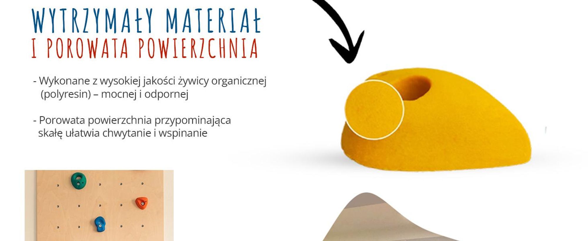 Create for you® - Kamienie do Wspinaczki Wewnątrz i na Zewnątrz, Chwyty + Akcesoria Montażowe, Uchwyty do Wspinania - 5 Sztuk