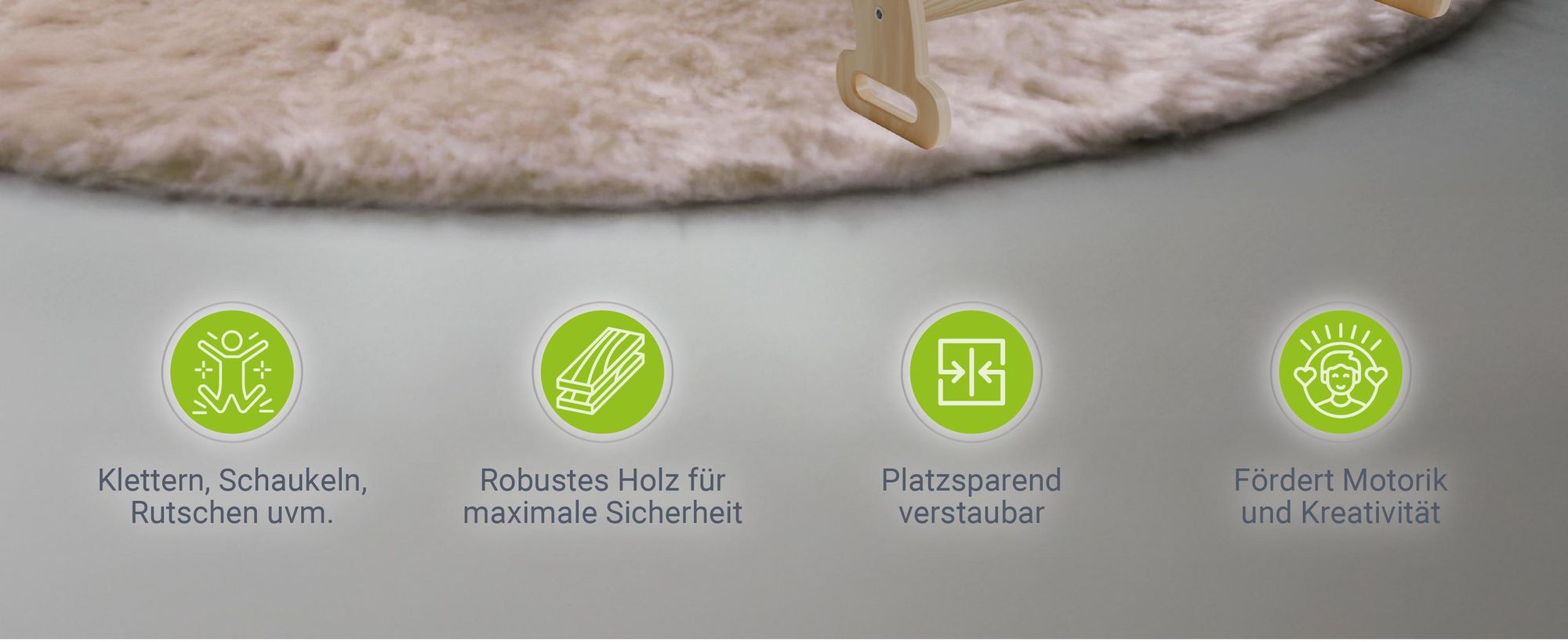 Juskys Kletterdreieck Movario - Indoor Klettergerüst für Kinder, Kletterdreieck und Kletterbogen, mit Rutsche - Klein