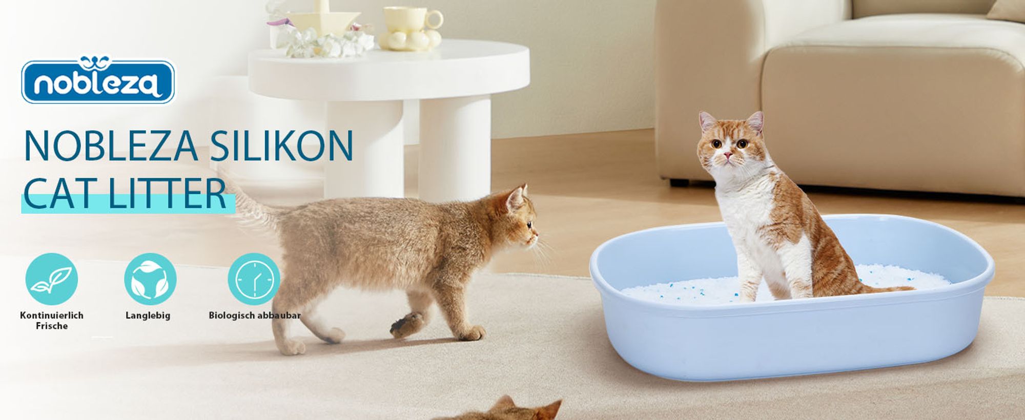 3.8L Kristall Silikonstreu für Katzen,antistatisch und sicher staubfrei extrem saugfähig ,hält Gerüche zurück