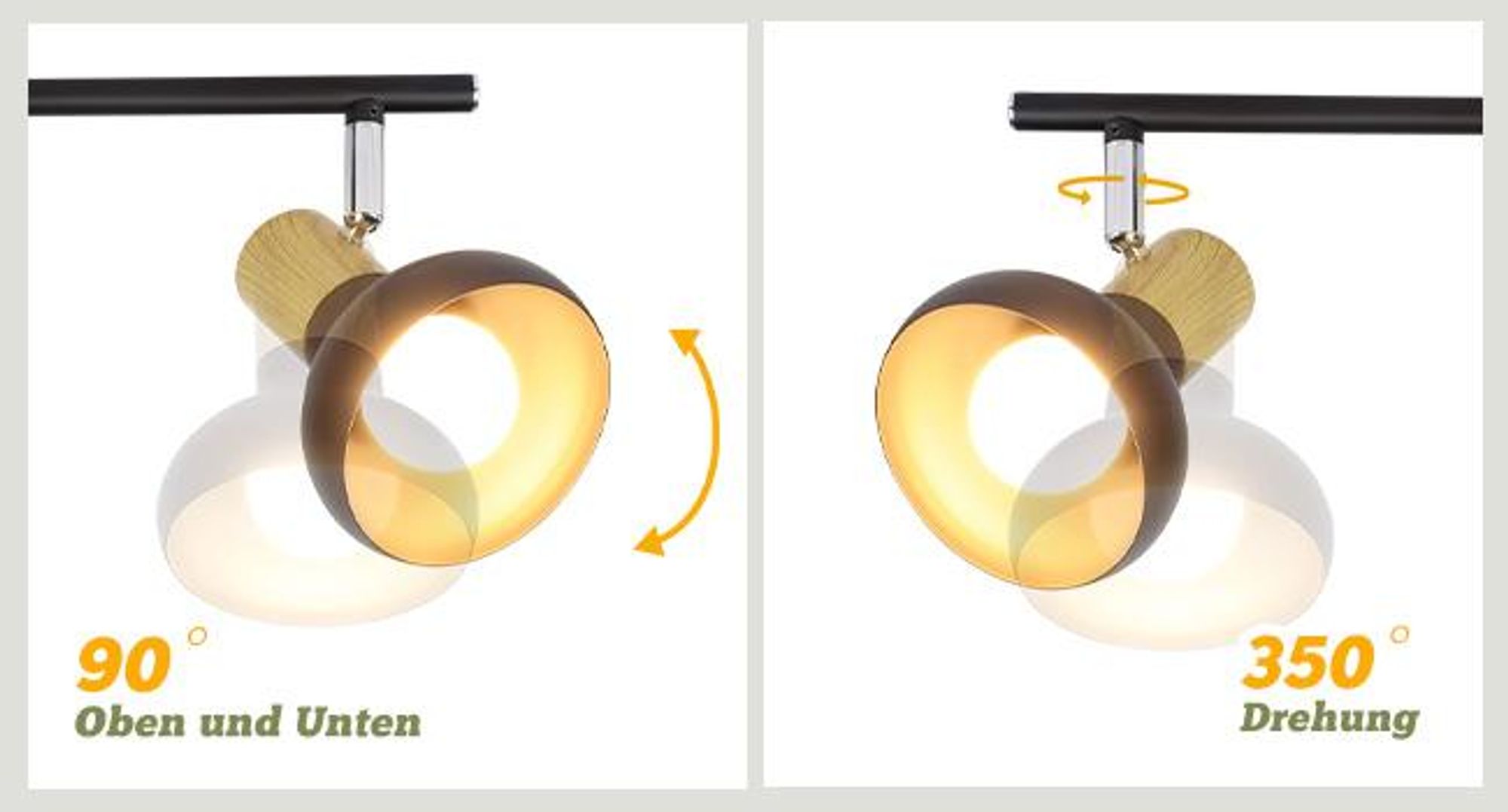ZMH Faretto da soffitto Corridoio Vintage Plafoniera 6 Spot da soffitto industriali a fiamma con ferro girevole Faretto nero E14 Lampada da corridoio senza lampadina