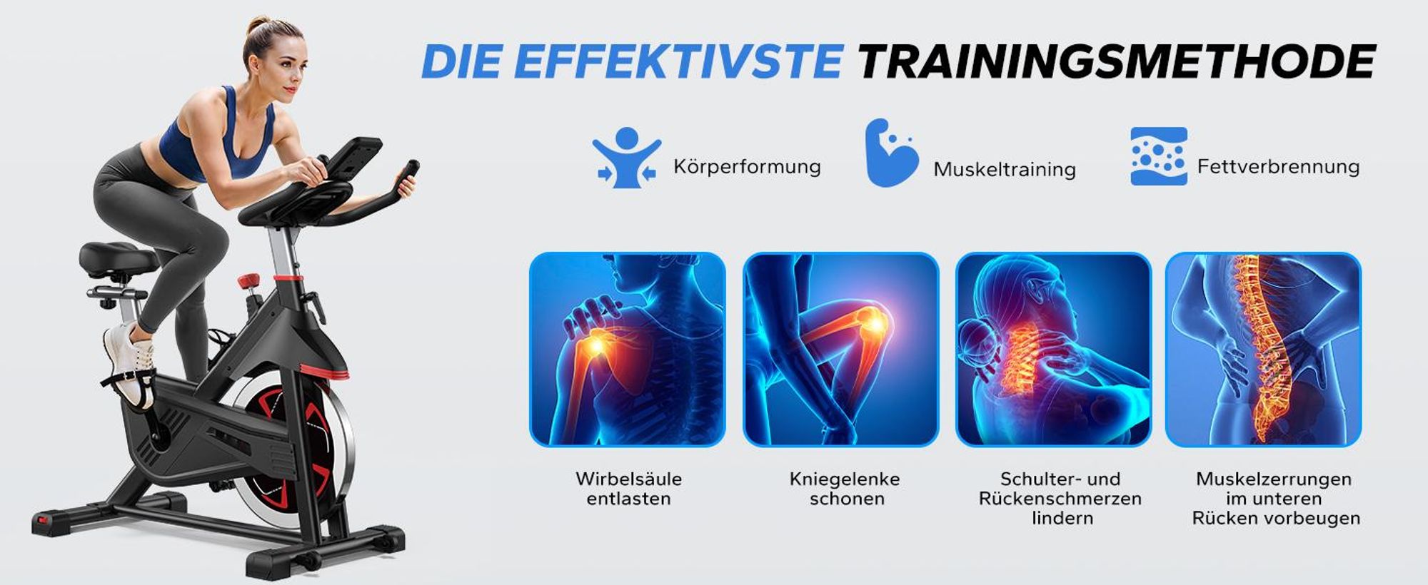 Leises Magnetischer Heimtrainer, Fitnessbike für Zuhause mit LCD, Tablet-Halter, 0–100 % Widerstand, kompatibel Kinomap/Zwift, verstellbar, bis 180 kg