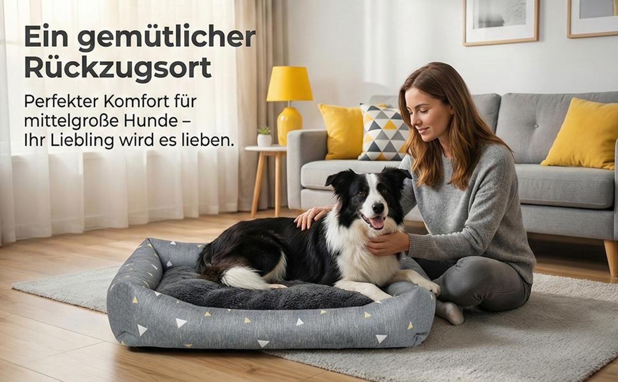 Hundebett Weich bequemes Hundekissen für Hunde Katzen Tierrbett Größe L