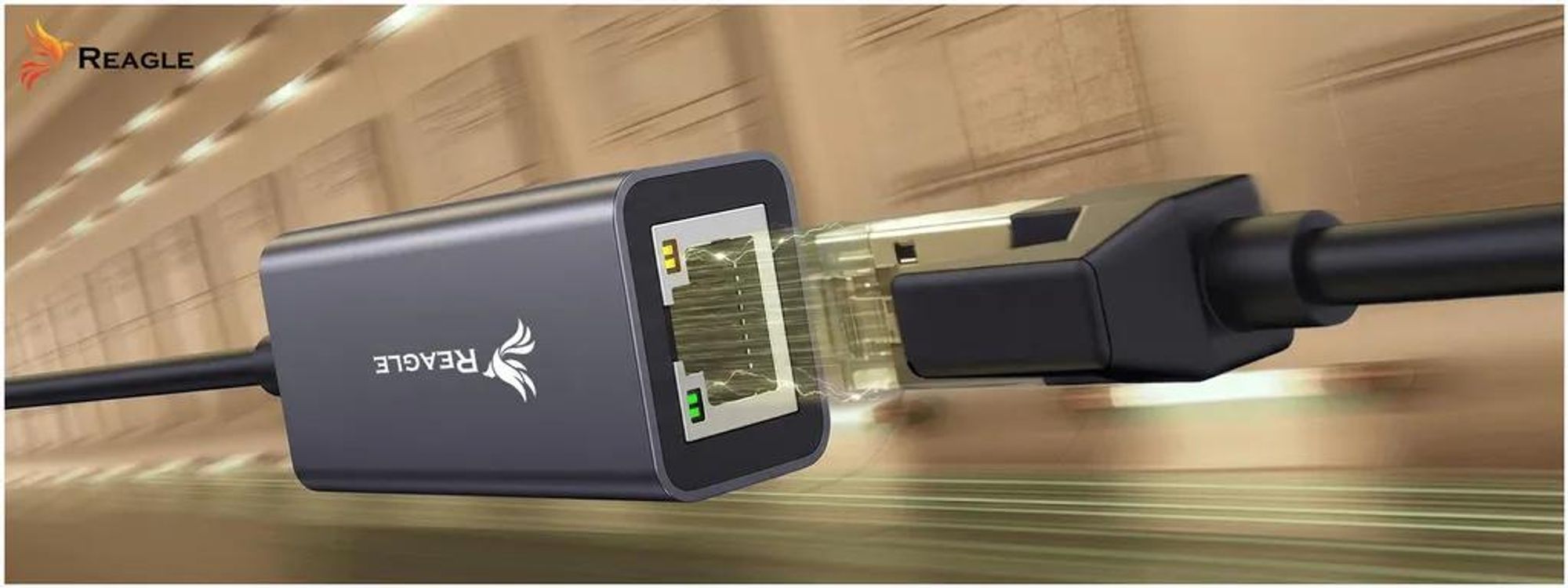 Reagle RYCRJ5 – USB-C-auf-RJ45-Gigabit-Ethernet-Adapter