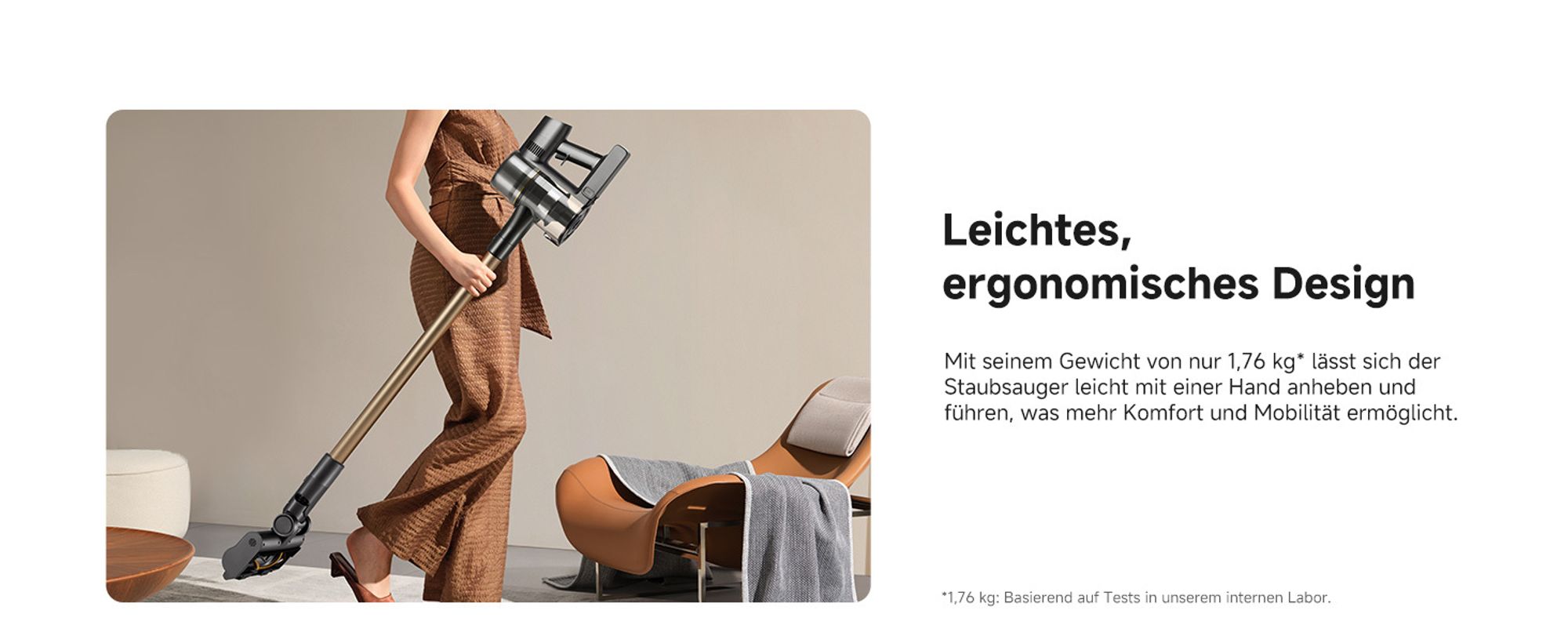 MOVA S5 Sense Akku Staubsauger, bis zu 97 Minuten Laufzeit, Staubsauger Kabellos, Multibodenbürste, Anti-Verhedderung, Leise, Selbststehend