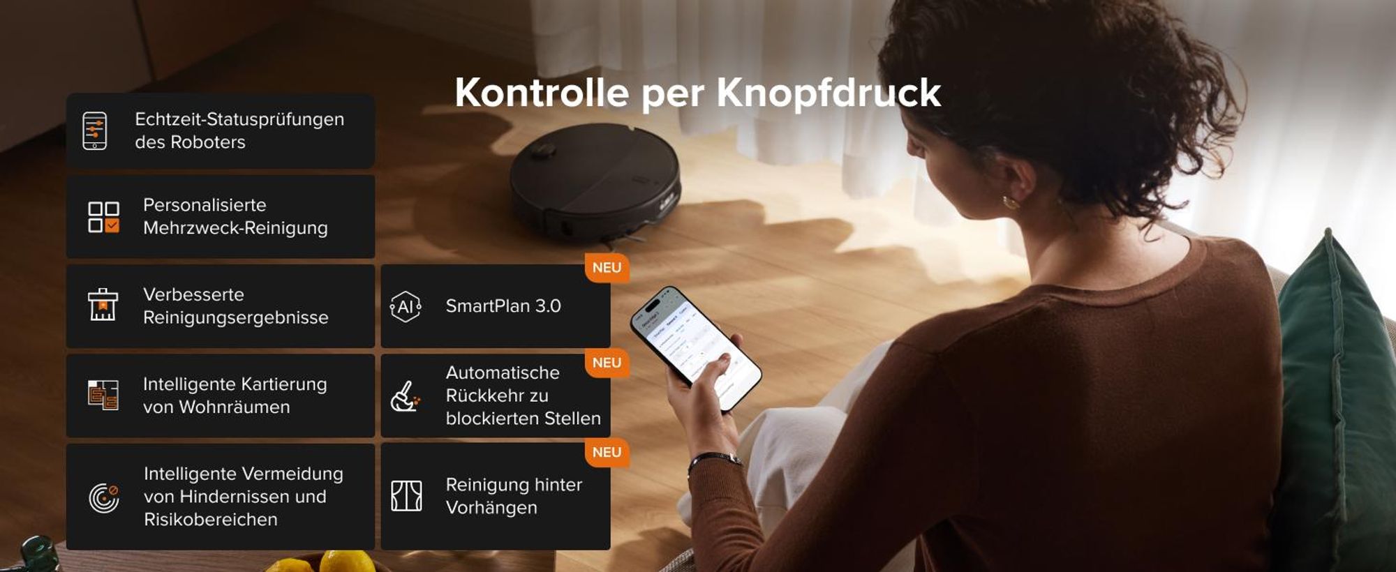 Roborock Qrevo Edge 2 Staubsauger Roboter, 25.000 Pa Saugroboter mit Wischfunktion Wischmopp-Hebefunktion, 80 °C Moppwäsche mit heißem Wasser, Schwarz