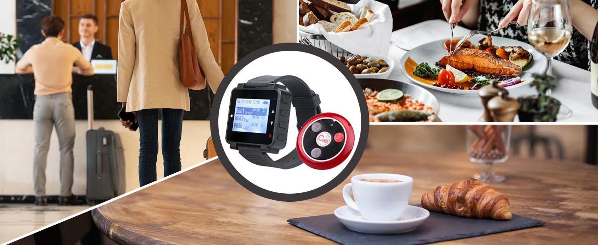 Retekess T128-T117 Restaurant Pager, Kellner Rufsystem, Uhrenempfänge, mit DREI Erinnerungsmodi, für Bar, Hotel, Klinik, Veterinärgeschäft