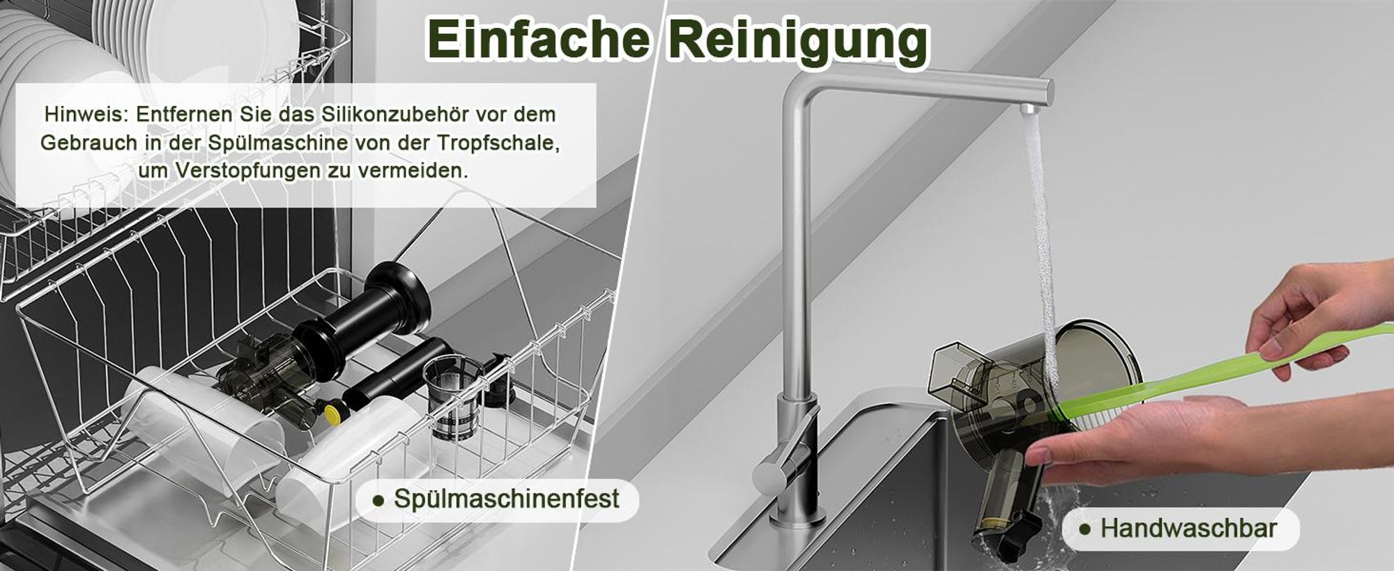 HOMELUX Slow Juicer Kleiner Entsafter Sicherheitsverriegelung, Mini, kompakt , 120 W , Geräuscharm, mit 2 Tassen, Reinigungsbürste, Grau