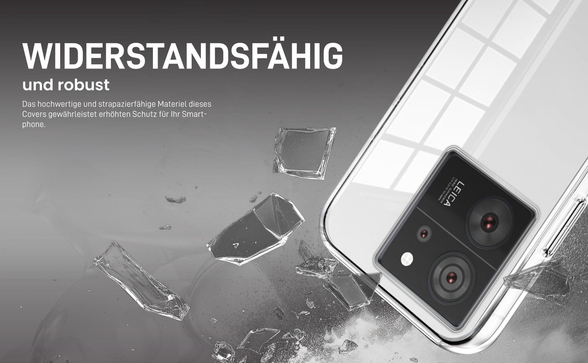 Transparentes Front Back Cover für Xiaomi 13T / 13T Pro mit Aufprallschutz