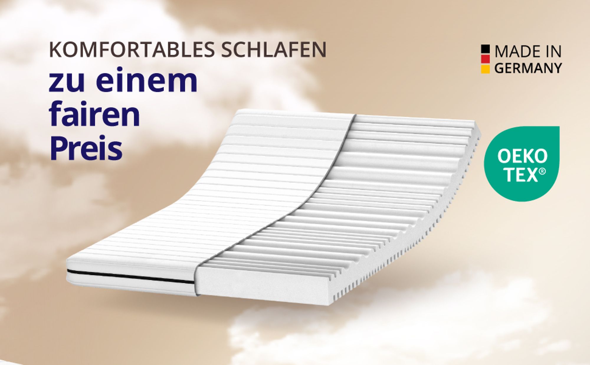ergonomische Matratze 140x200 H2 / H3 - 7-Zonen hochwertige Qualität - 13cm