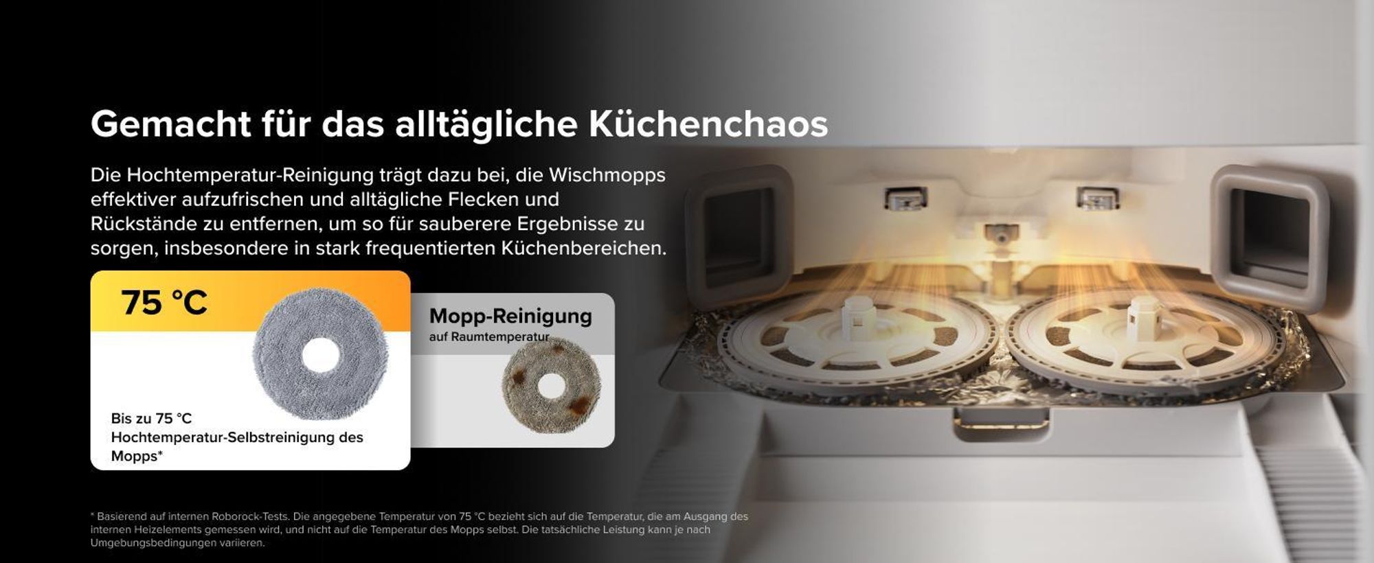Roborock Qrevo S Pro Staubsauger Roboter mit Wischfunktion, 18.500Pa(Upgrade von QV 35A), Anti-Tangle System, 75 °C Heißwasser-Moppwäsche, Weiß