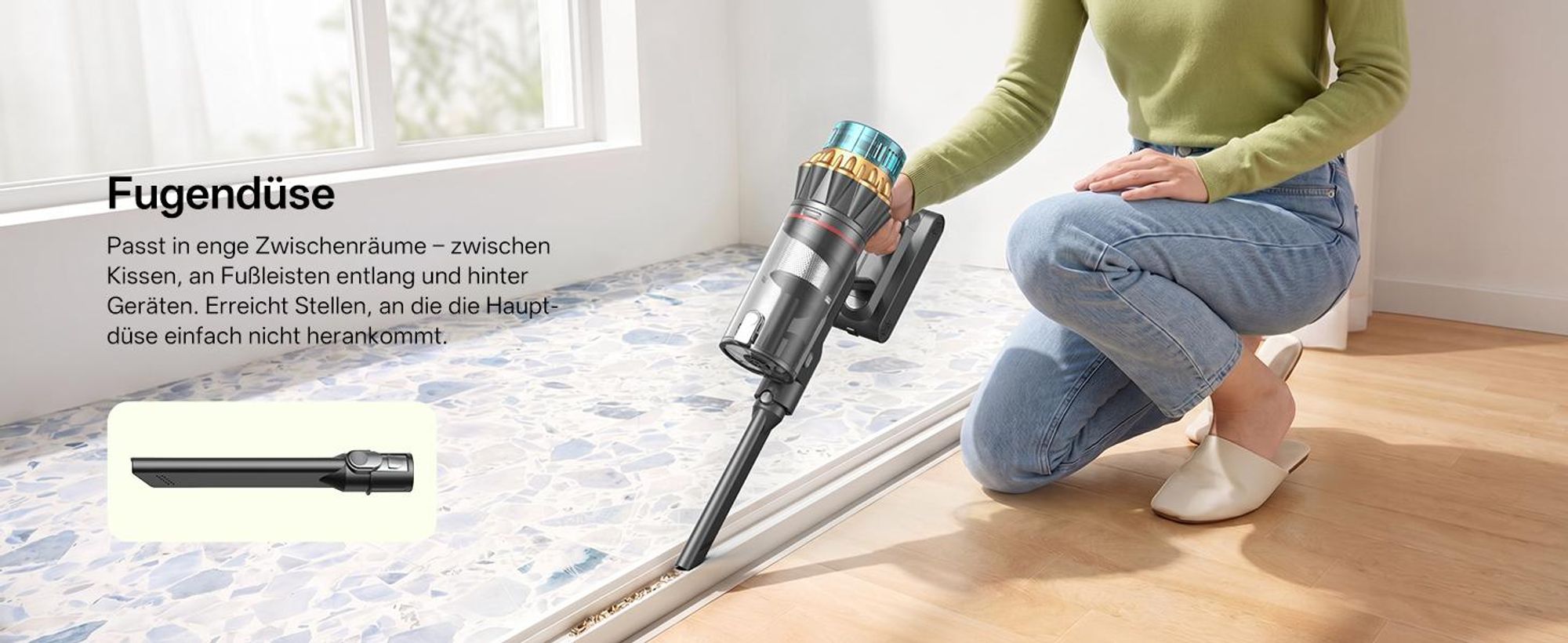 Vactidy V14 Pro Akku-Hand-und Stielstaubsauger, 80000 PA/ 600W/ 60Min, LED-Display, 6-stufiges Filtersystem