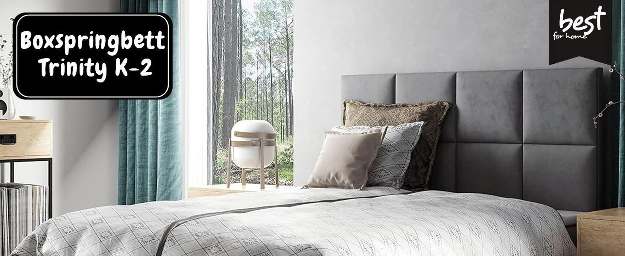 Best for Home Boxspringbett mit Bettkasten Trinity K-2 Bonellfederkern inkl. Topper, mit Lieferung 180x200-Mintgrün
