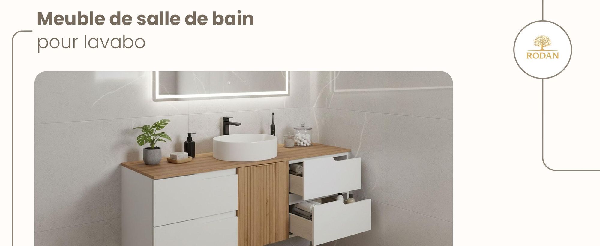 RODAN, meuble de salle de bain, armoire moderne, meuble sous vasque, meuble sous lavabo