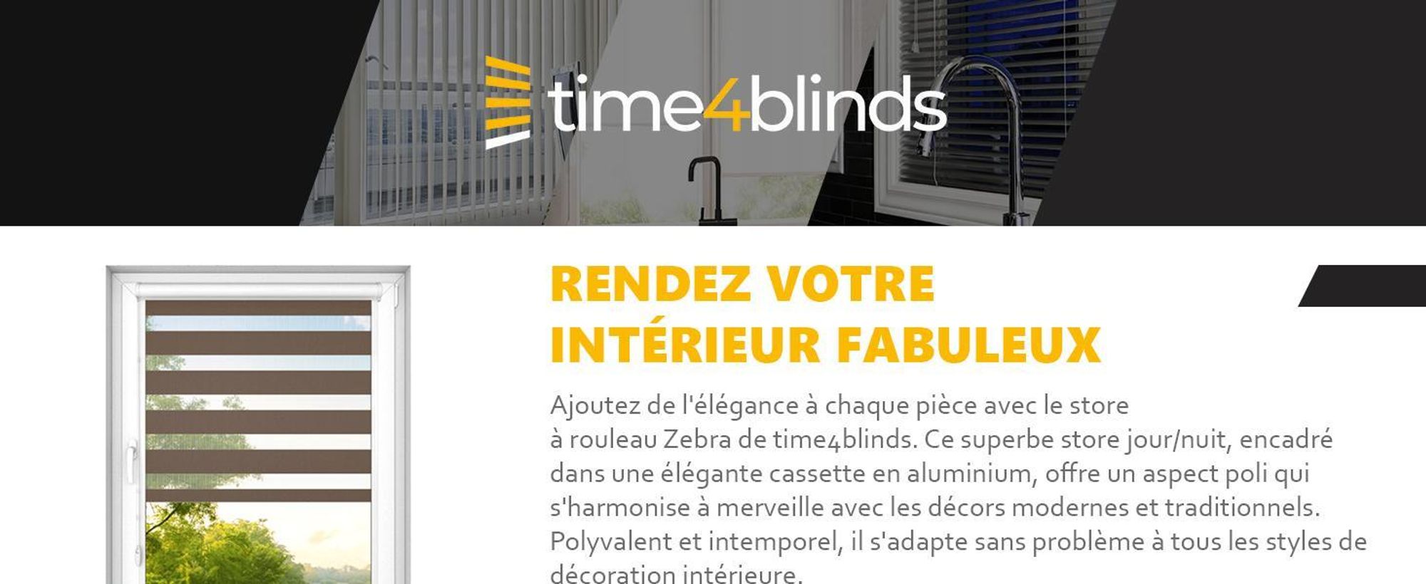 time4blinds – Store Occultant sans Percage – Store Enrouleur – Adhésive, Cassette Aluminium – Gris, 900x2000, Gauche
