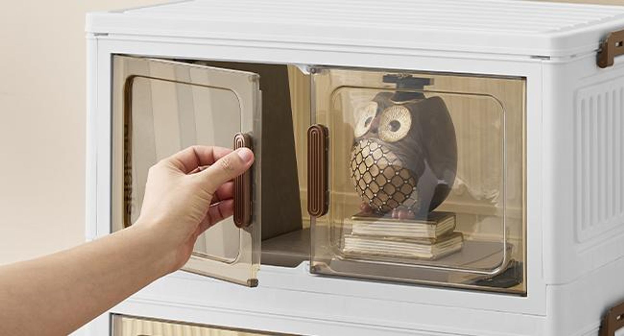 SONGMICS Aufbewahrungsboxen mit Deckel, Organizer auf Rollen, 180 L