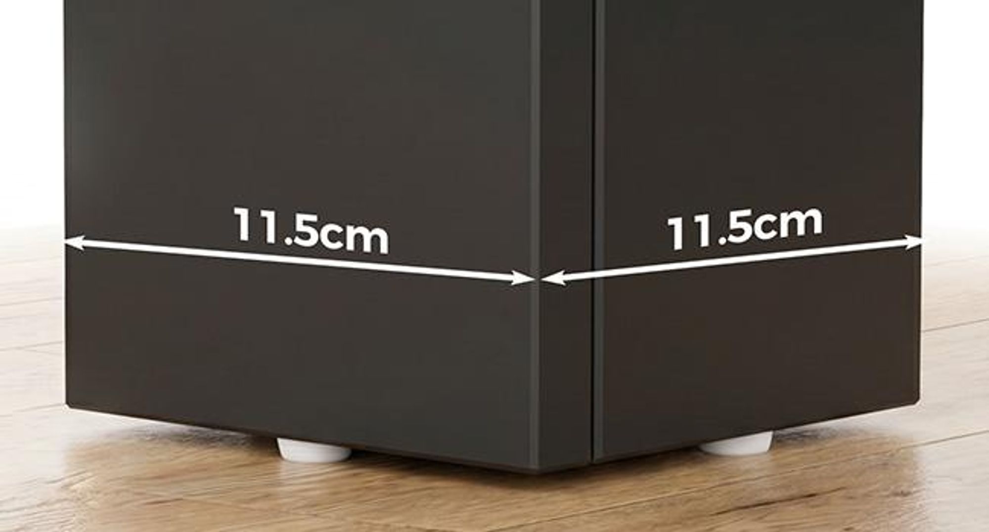 Mondeer Quadratischer Esstisch 80x80 cm, Platzsparender Küchentisch für 2-4 Personen, Modernes Design in Holzoptik & Schwarz, Stabile L-förmige Beine