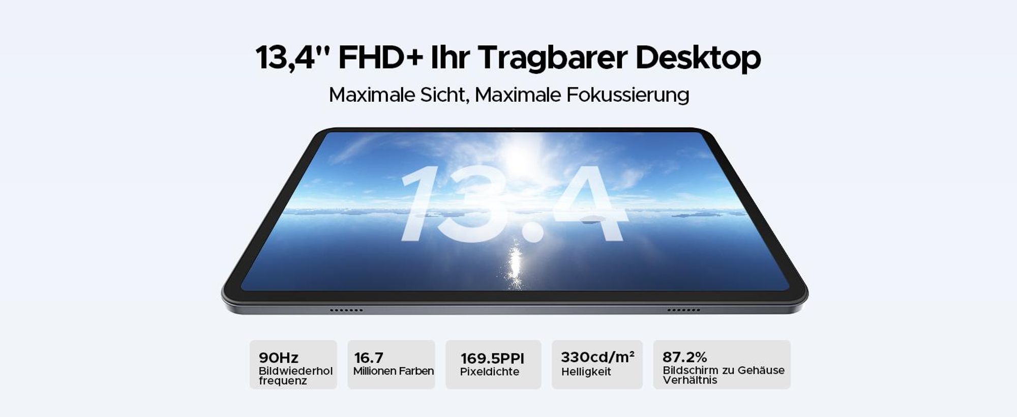 DOOGEE Tab G6 Max Tablet,Android 16, 13,4 Zoll, 32(6+26)GB+256GB/2TB TF, 4G LTE, 90Hz,11000mAh/18W,Widevine L1, 5G WiFi