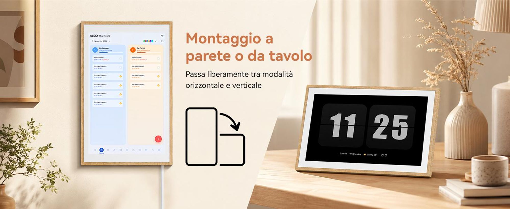 2026 NUOVO! Blackview NEST 10, calendario digitale e cornice per foto da 10,1", con touchscreen, Wi-Fi, risoluzione 1280x800, formato 16:10, condivisione foto, controllo parentale, design in legno