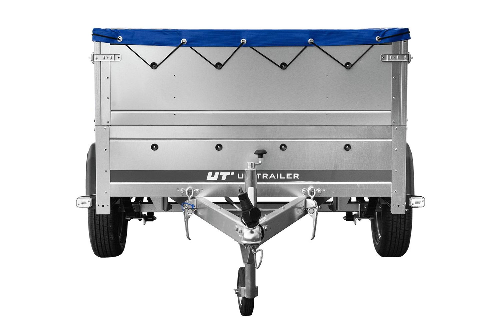 Leichtanhänger auf Federn 200x125 UNITRAILER GARDEN 201/R KIPP mit BIS-Seiten, H-0-Rahmen und blauer Plane