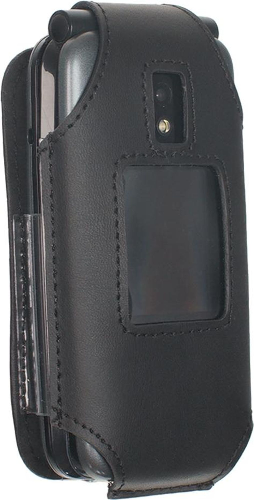 caseroxx Ledertasche mit Gürtelclip kompatibel mit Gigaset GL795 / GL7 aus Echtleder, Tasche mit Gürtelclip und Sichtfenster Bild 2