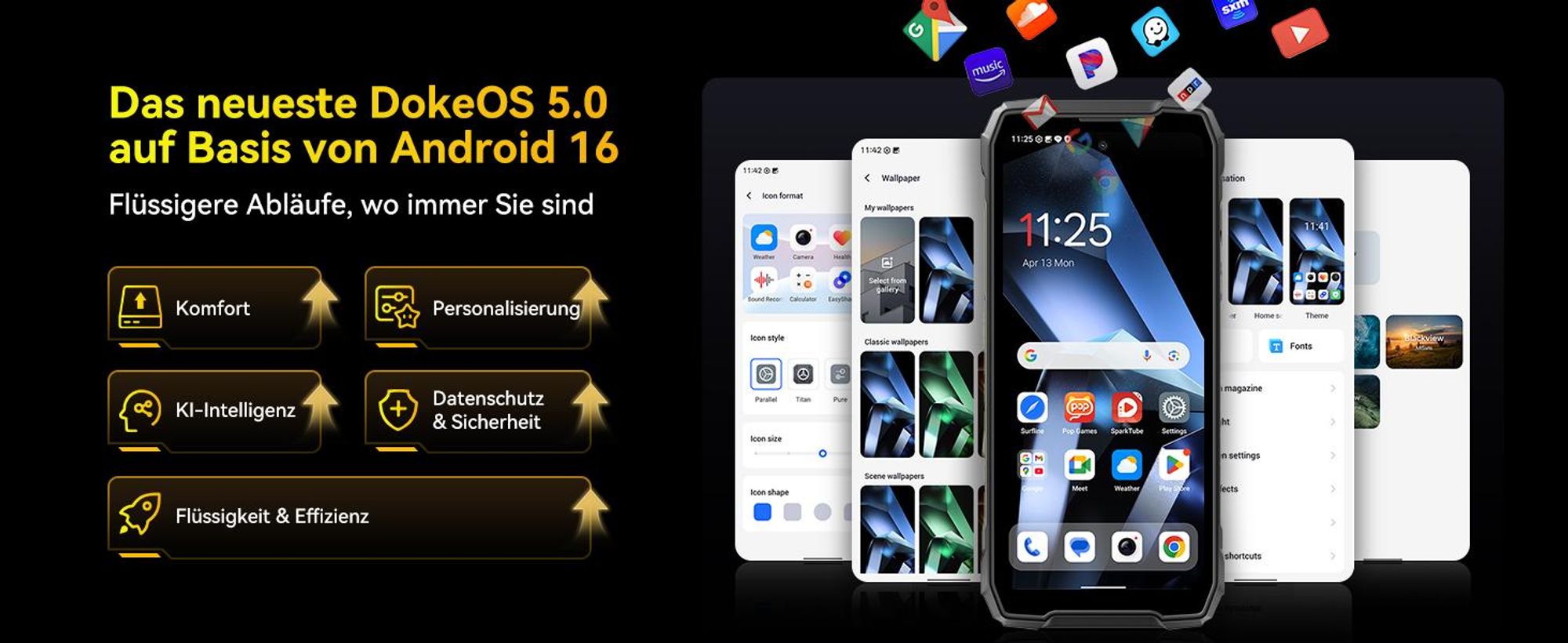 Blackview ROCK 5 Outdoor Smartphone Ohne Vertrag, 48+256GB, Android 16, 20000mAh, 33W, 120Hz, 2.4K, NFC, 108MP+50MP+20MP, 348LM, IP69K&IP68
