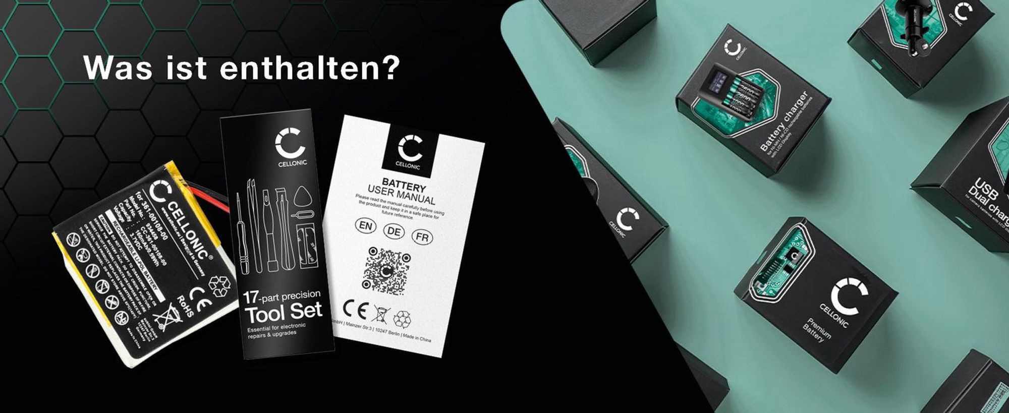 CELLONIC 1x Akku für Smartwatch & Fitnessarmband Kompatibel mit Garmin vivoactive 3, 361-00108-01 - (160mAh, 3.7V)