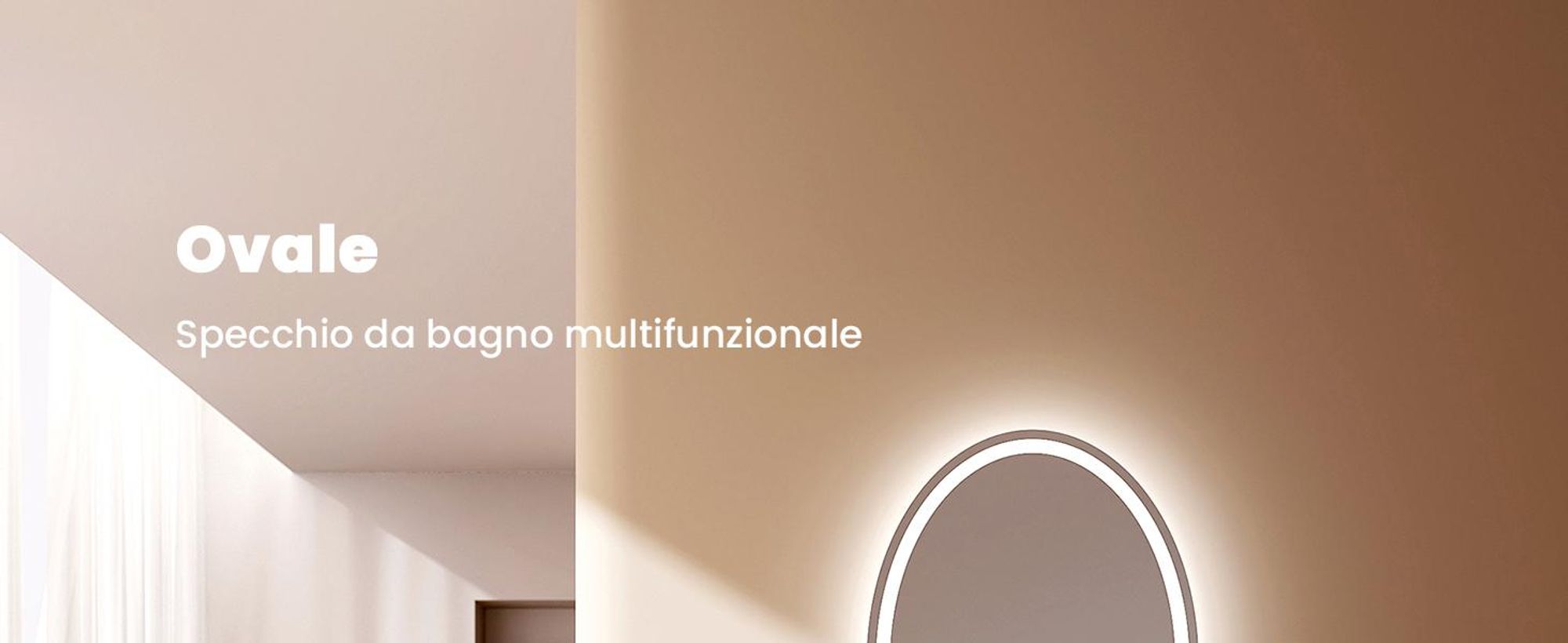 Specchio da bagno EMKE 50x70 cm specchio da bagno con 3 colori di luce, specchio da bagno senza nebbia + dimmerabile + interruttore a sfioramento specchio ovale LED