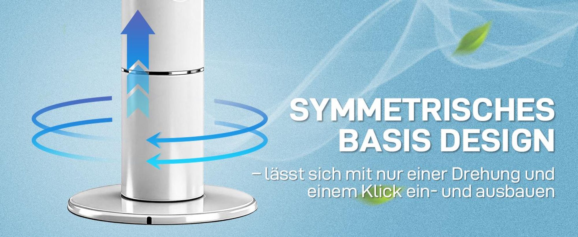 Turmventilator mit elektronischem Display, Fernbedienung, 3 Modi und 12-Stunden-Timer-Funktion 40W