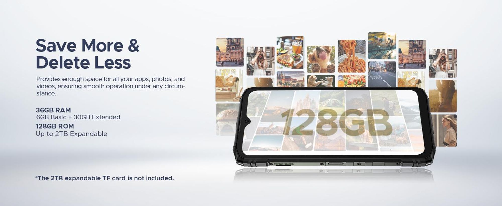 Doogee Blade 10 Ultra Energy, 16,7 cm (6,56 palců), 6 GB RAM, 128 GB úložiště, 64 MP fotoaparát, operační systém Android 16.0, černá barva
