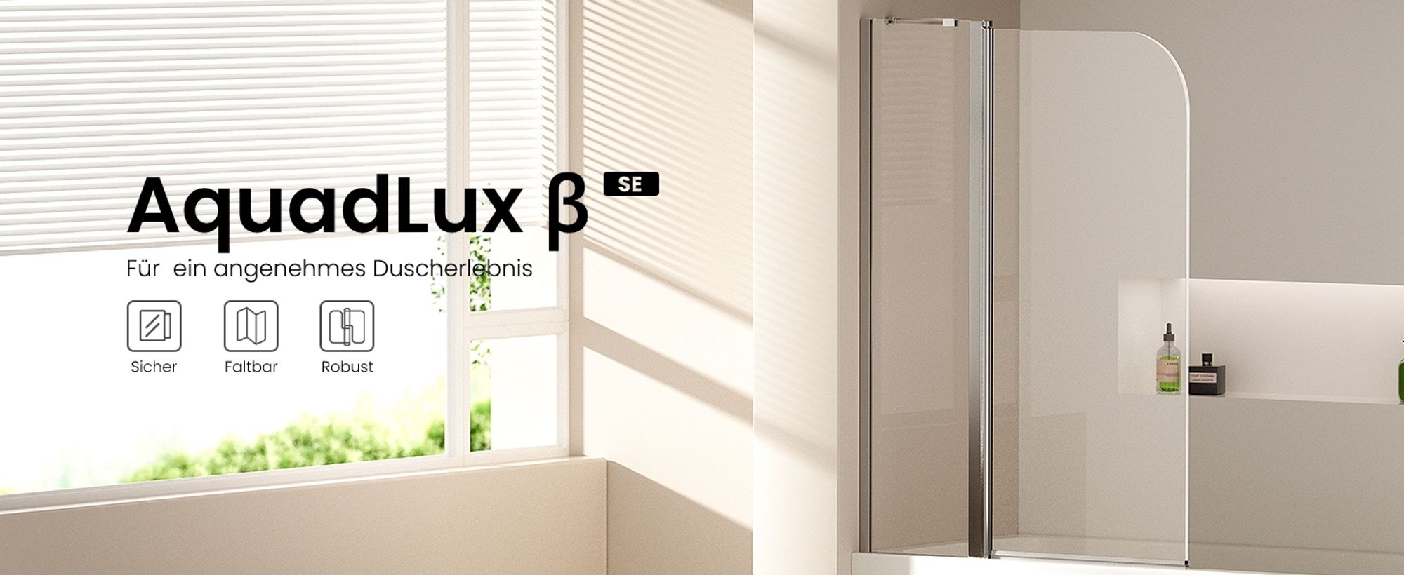 EMKE 100x140cm Badewanne Duschwand schwingen mit fester Verkleidung mit NANO einfach-Reinigung Beschichtung Faltwand 6mm Sicherheitsglas