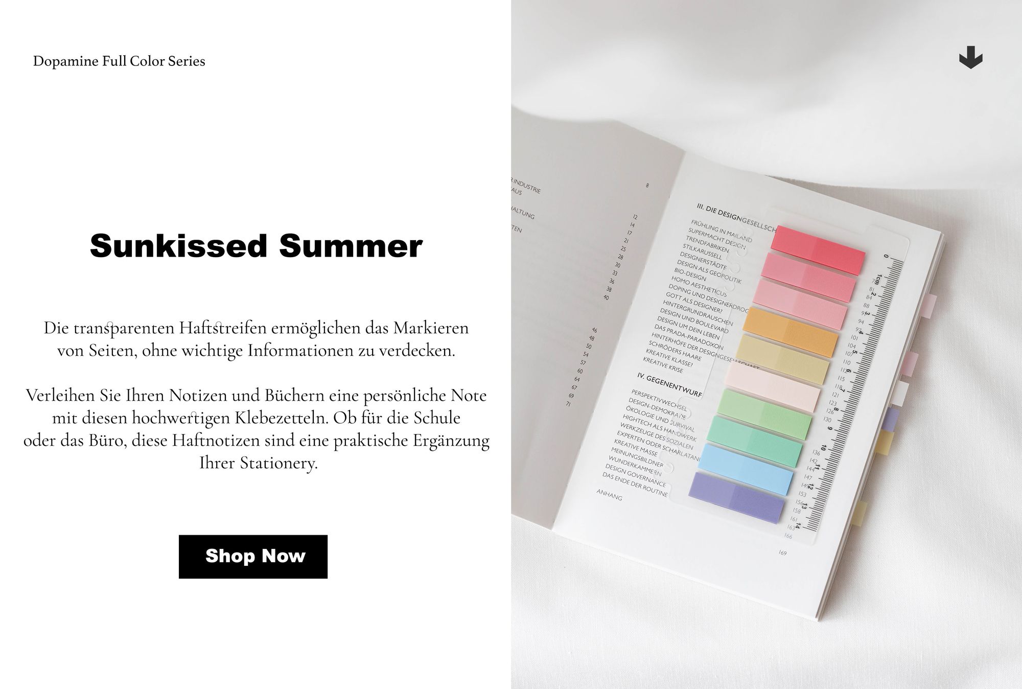 Ordinate - Sunkissed Summer sticky notes | Transparente Haftnotizen | Haftmarker, Page Marker | Klebezettel set |  planner