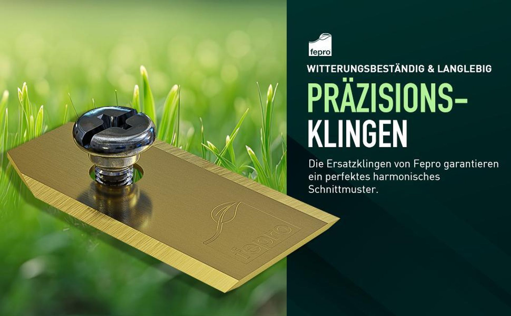 Fepro® Profi Ersatzmesser für Mähroboter - kompatibel mit Husqvarna, Gardena, Yard Force - 12 Stück, Universal Ersatzklingen für Rasenroboter Messer Messerset Mähroboterklingen