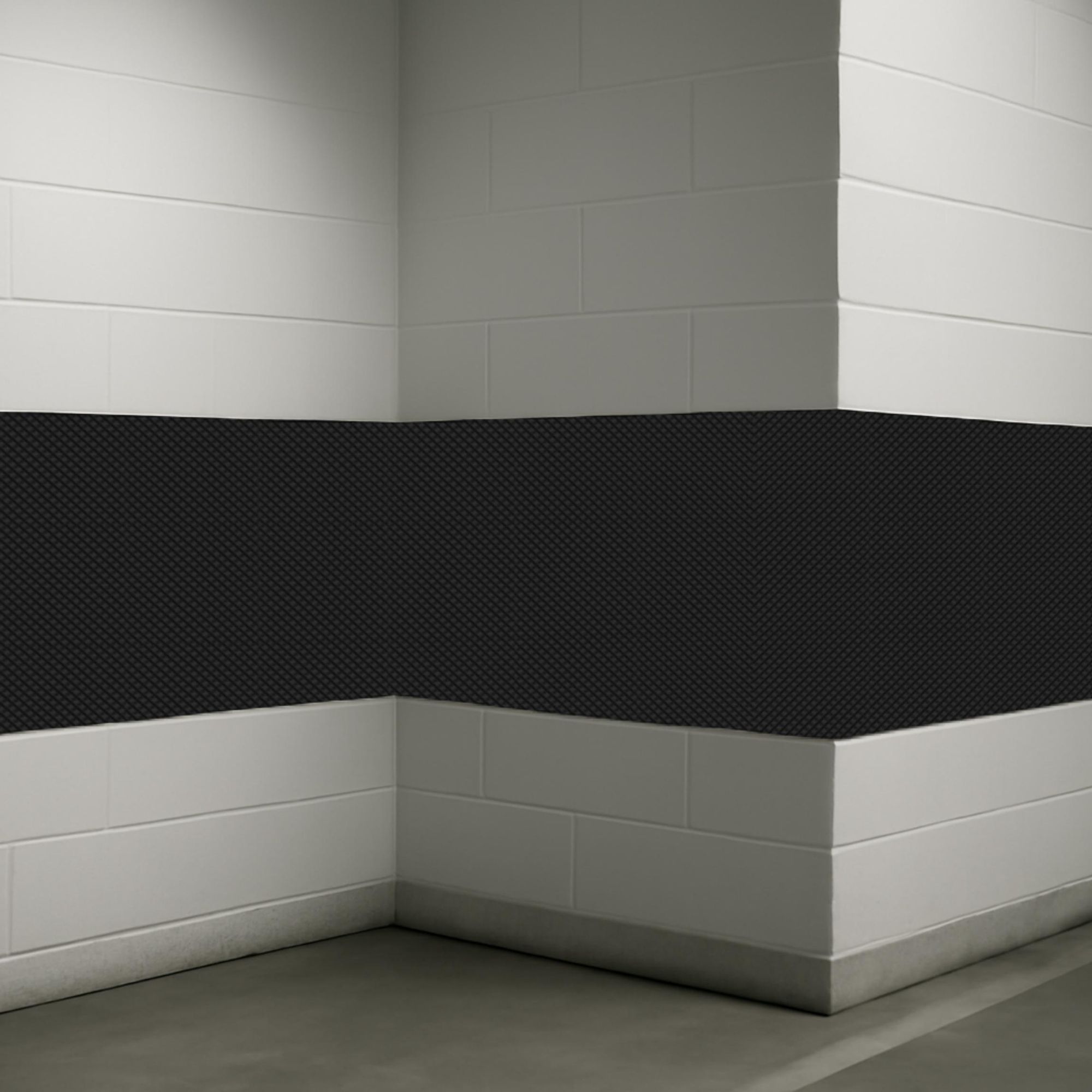 Garagen-Wandschutz selbstklebend 40x20x1,5 cm, Türkantenschutz aus EVA-Schaum, Waffelstruktur für Stoßdämpfung, EVI GARAGE, Schwarz