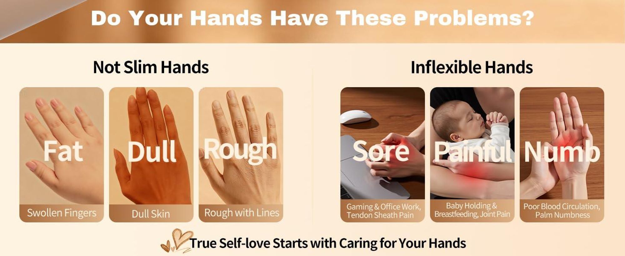 Handmassagegerät mit Wärme & Lichttherapie, 3 Modi, 5 Intensitäten, tragbar, für Arthritis & Karpaltunnelsyndrom