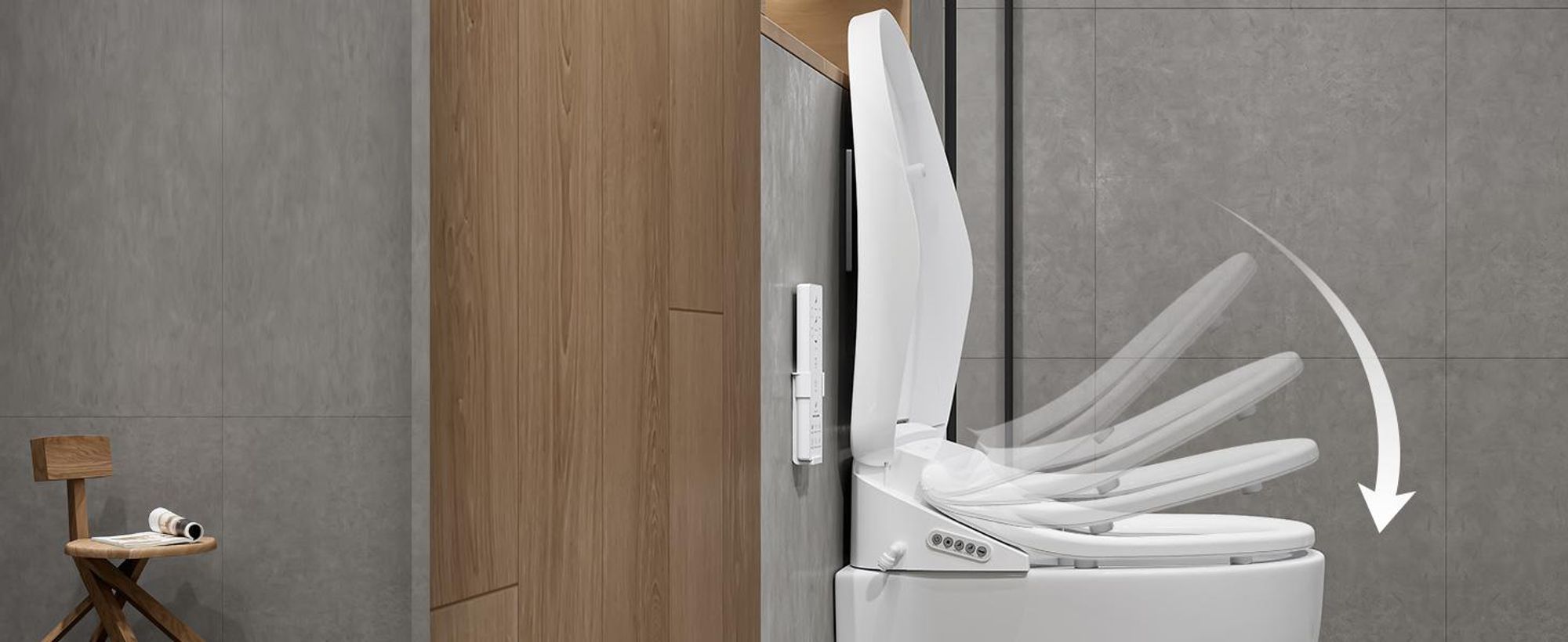 Toilettensitz mit Absenkautomatik