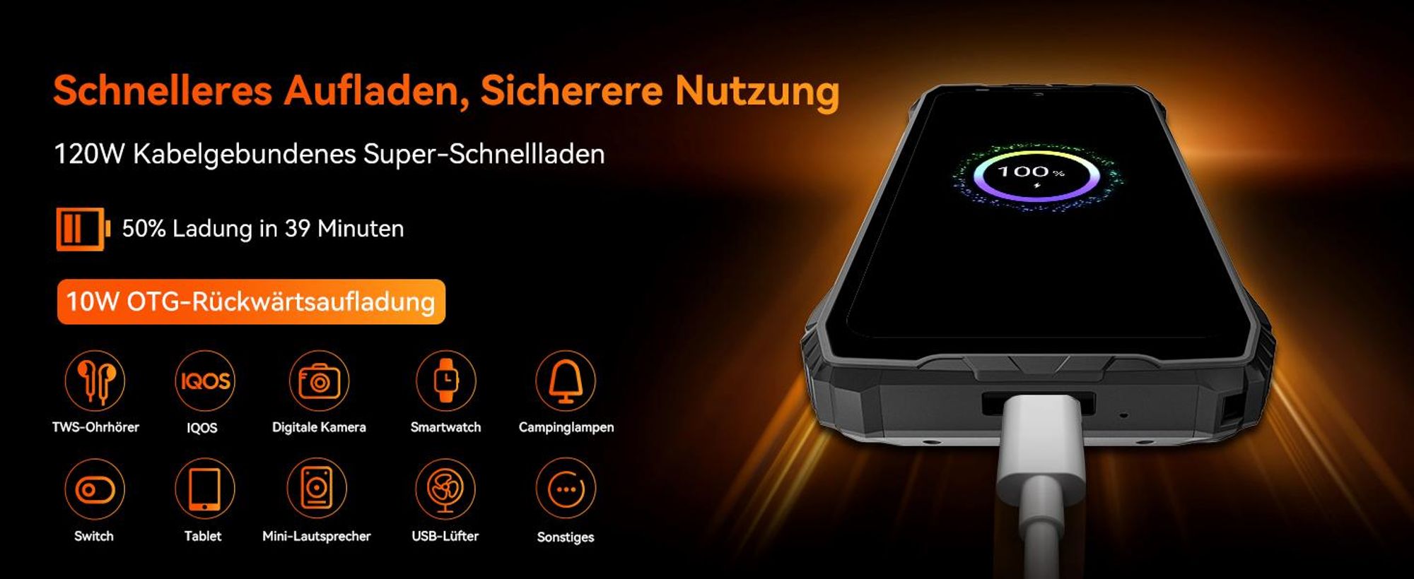 2026 Blckview XPLORE 2 5G eSIM Ohne Vertrag Outdoor Handy,36+256GB,Dimensity 8300/120W,20000 mAh, 50MP+20MP, Infrarot-Fernbedienung,NFC/IP69K