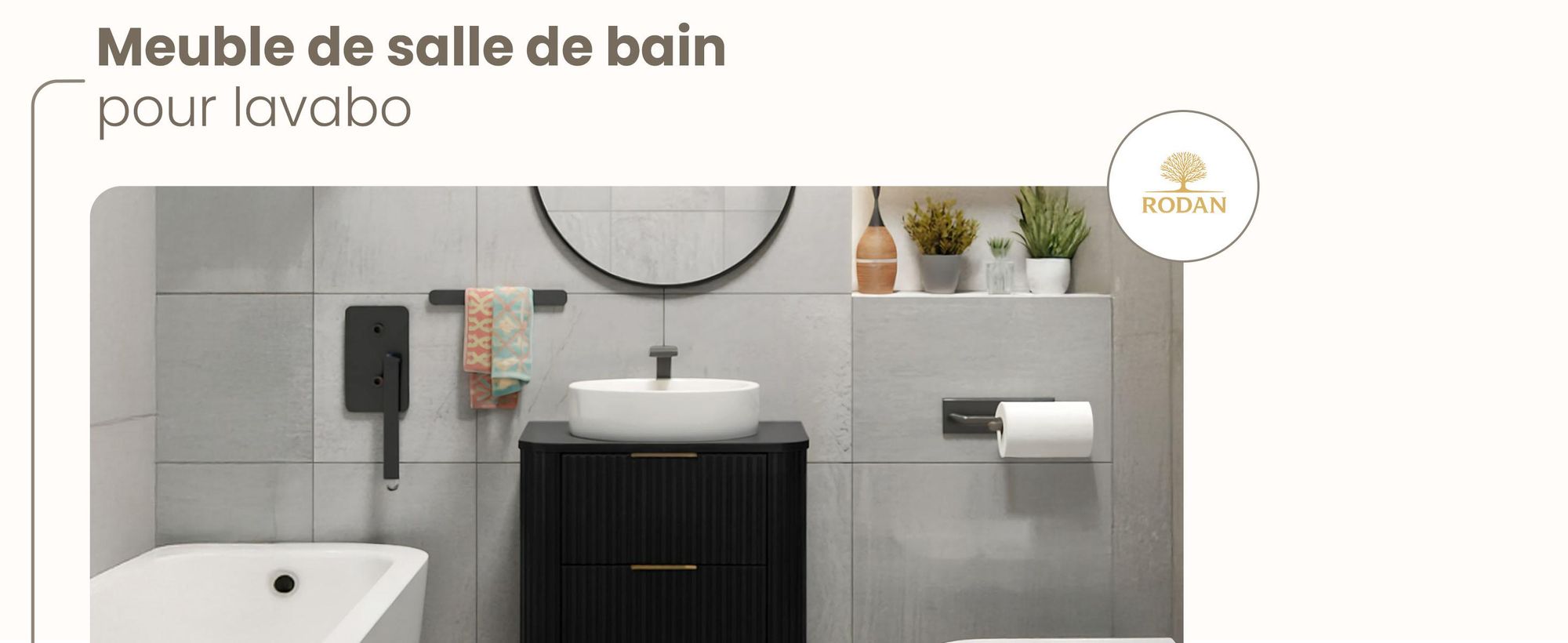 Armoire salle de bain - 60 cm |Sous lavabo, meubles bas