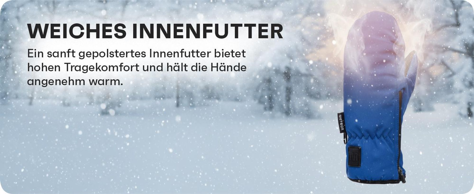 Meteor Orel Winterhandschuhe S – Dunkelblau/Schwarz, Wasserdicht & Warm für Winteraktivitäten & Outdoor