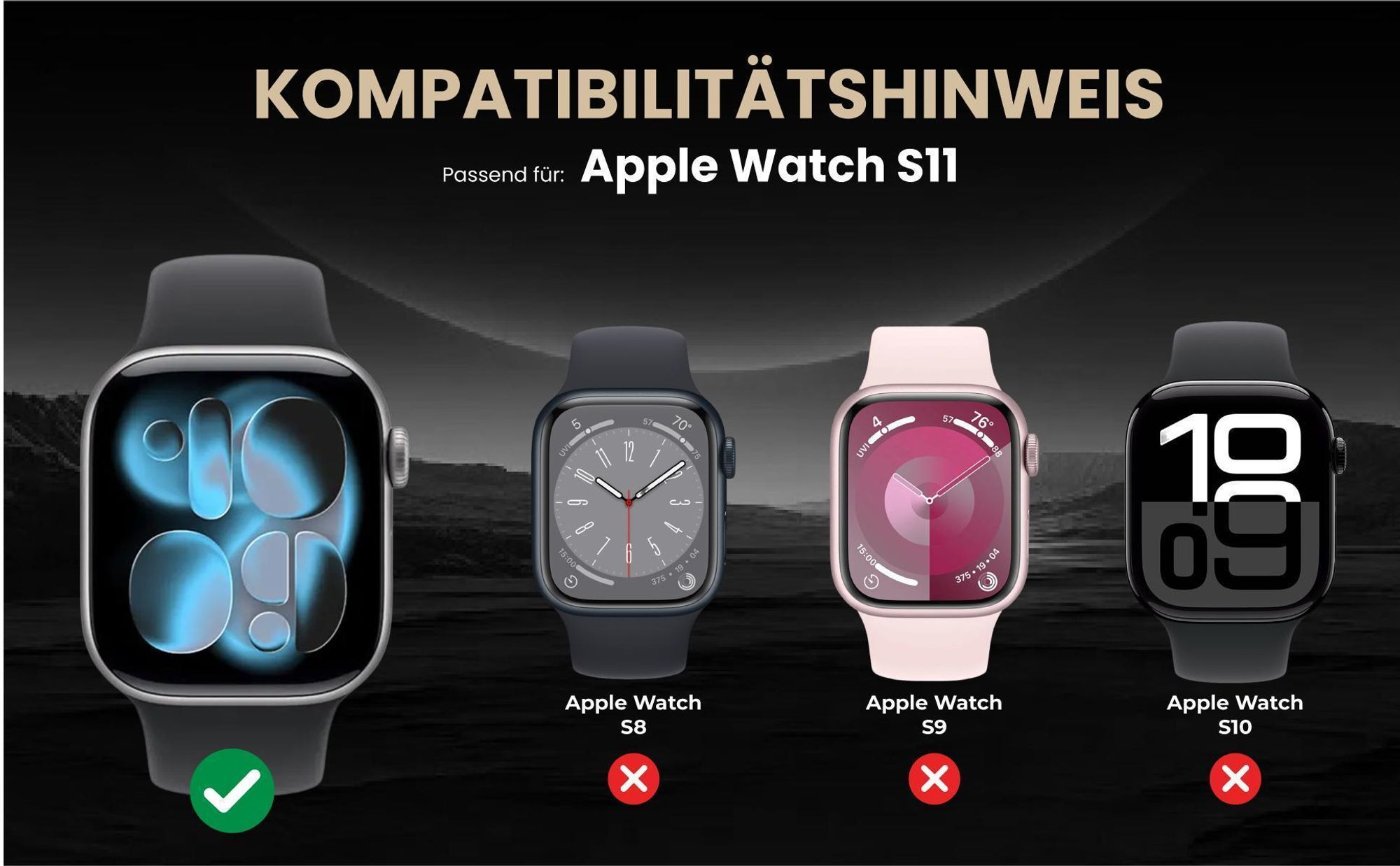 Kompatibilitätshinweise Armband für Apple Watch Series 11 46mm