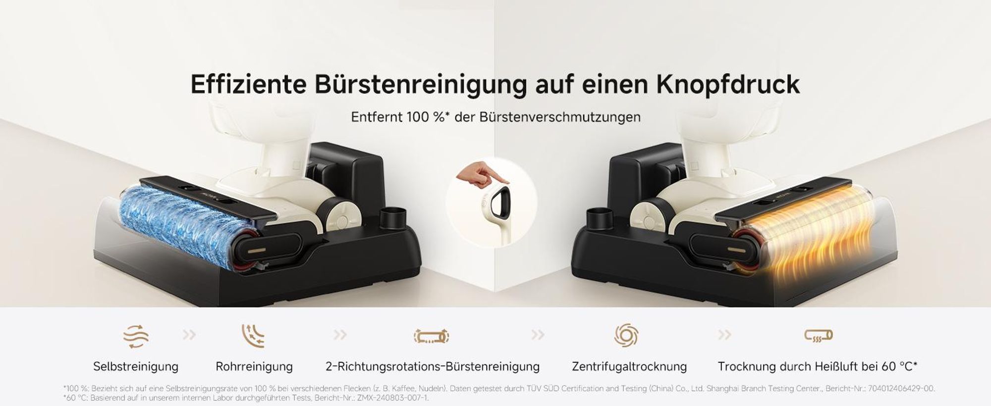 MOVA K30 Mix Nass- & Trockensauger, kabelloser All-in-One Bodenreiniger, 18.000 Pa, 180° Reichweite, flaches Design, Doppel-Kantenreinigung