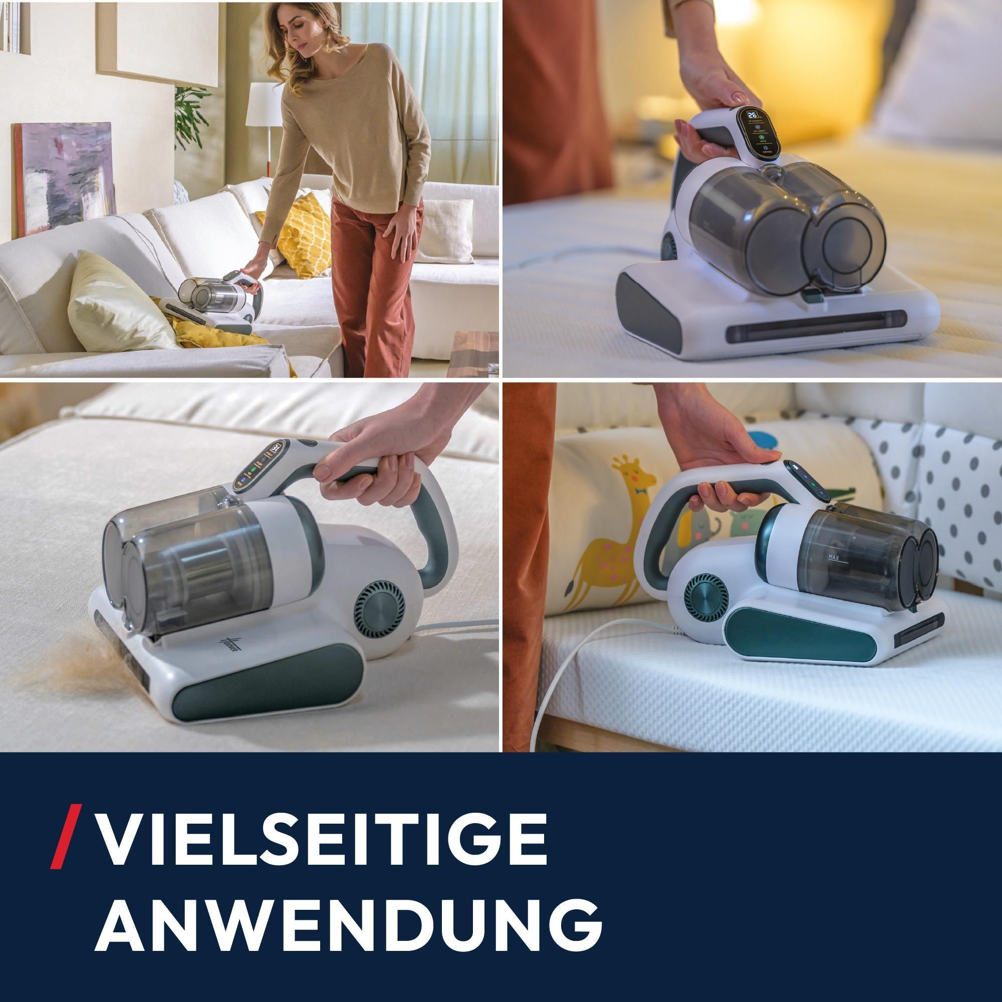 Milbensauger in Anwendung