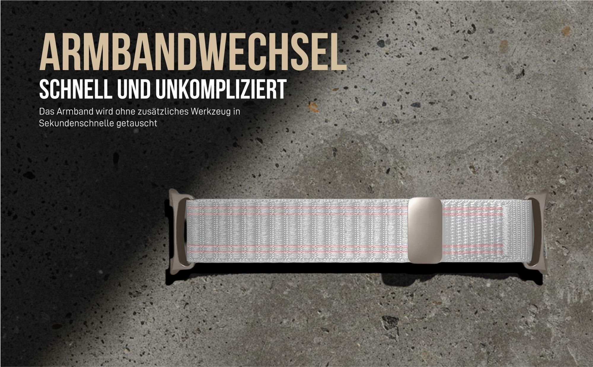 Uhrenarmband in Weiß kompatibel mit Samsung Galaxy Watch8 40mm
