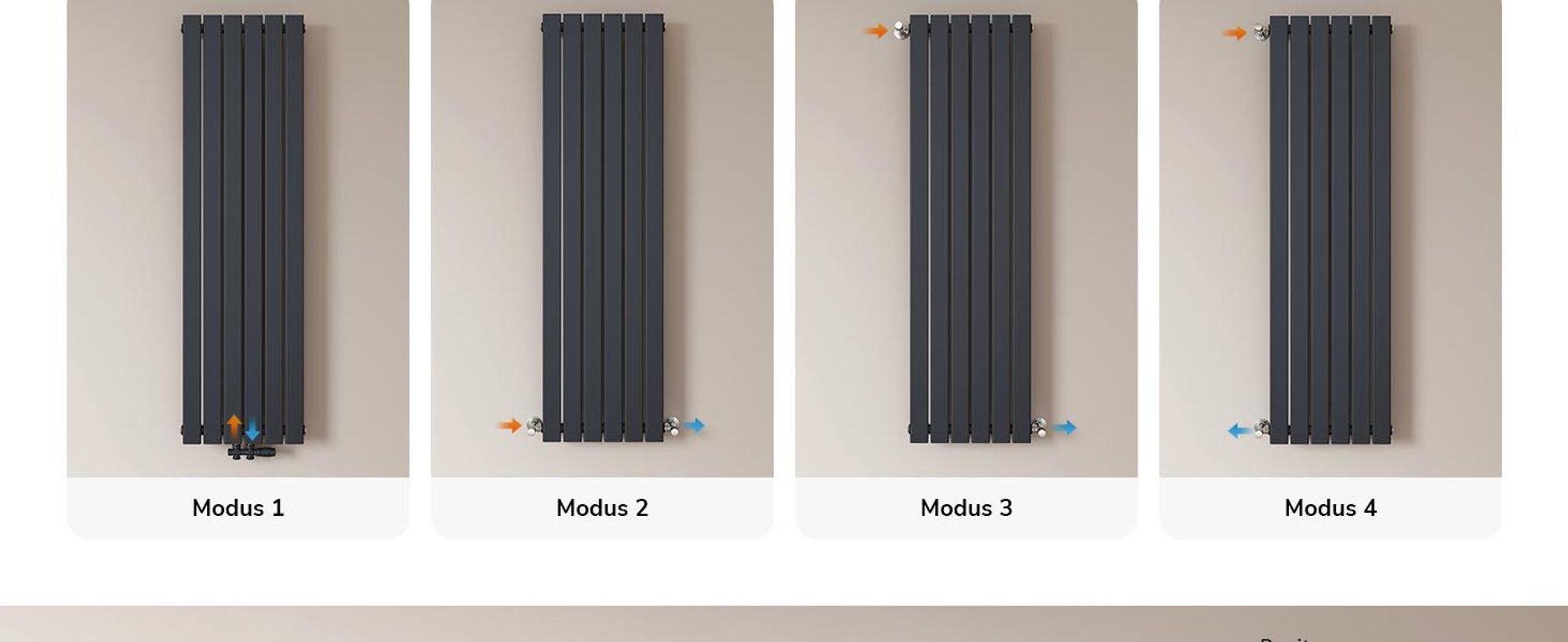 EMKE Heizkörper Vertikal Design Paneelheizkörper 1600x460mm Anthrazit Einlagig flach Mittelanschluss Heizung SPCC-Stahl, 751 W ohne Heizstab