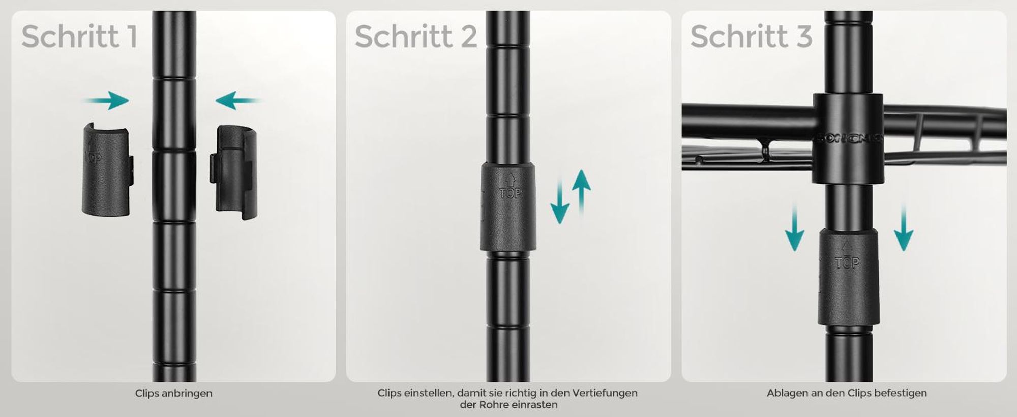 SONGMICS 4-stöckiges Toilettenregal, Badezimmerregal, verstellbare Ablagen