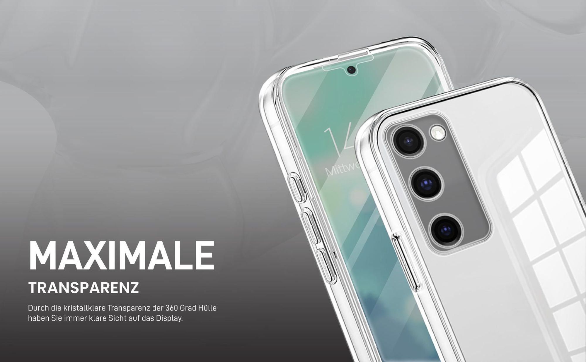 Transparentes 360 Grad Cover Front Back für Samsung Galaxy S20 FE