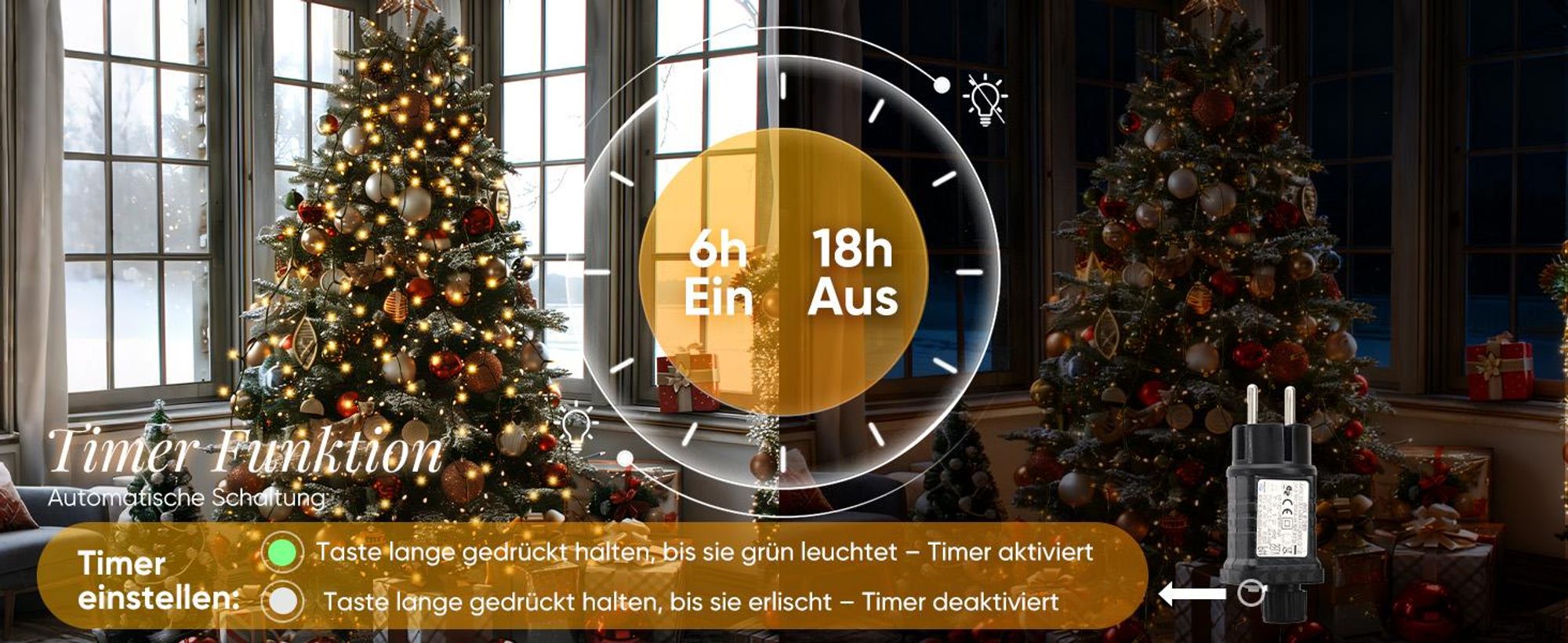 Weihnachts-Lichterkette Mit 10 LEDs, 1,5 M, Batteriebetrieben & Wasserdicht – Perfekt Für Fenster, Balkon & Deko