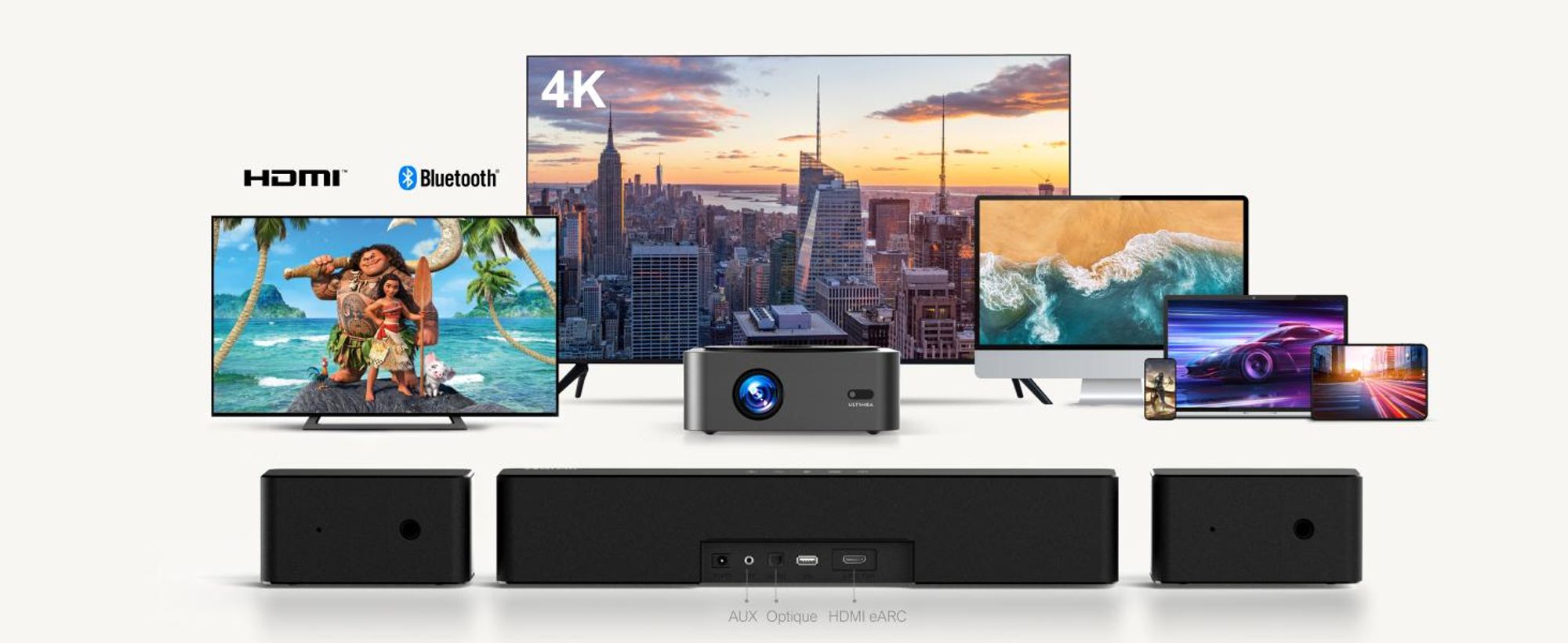 ULTIMEA Barre de son Dolby Atmos 5.1, Système de son surround 3D Barre de son pour téléviseur, Enceintes TV pour home cinéma