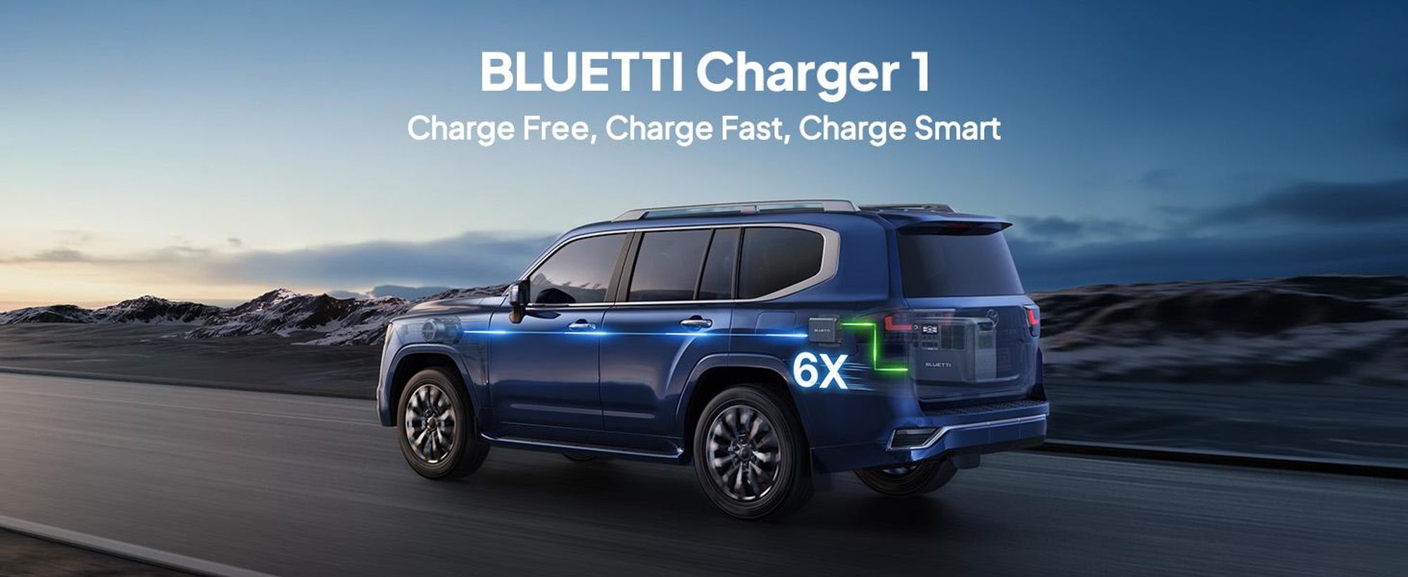 BLUETTI Charger 1+D40 L, 560W Alternator Tragbare Powerstation zum Aufladen während der Fahrt mit App-Steuerung